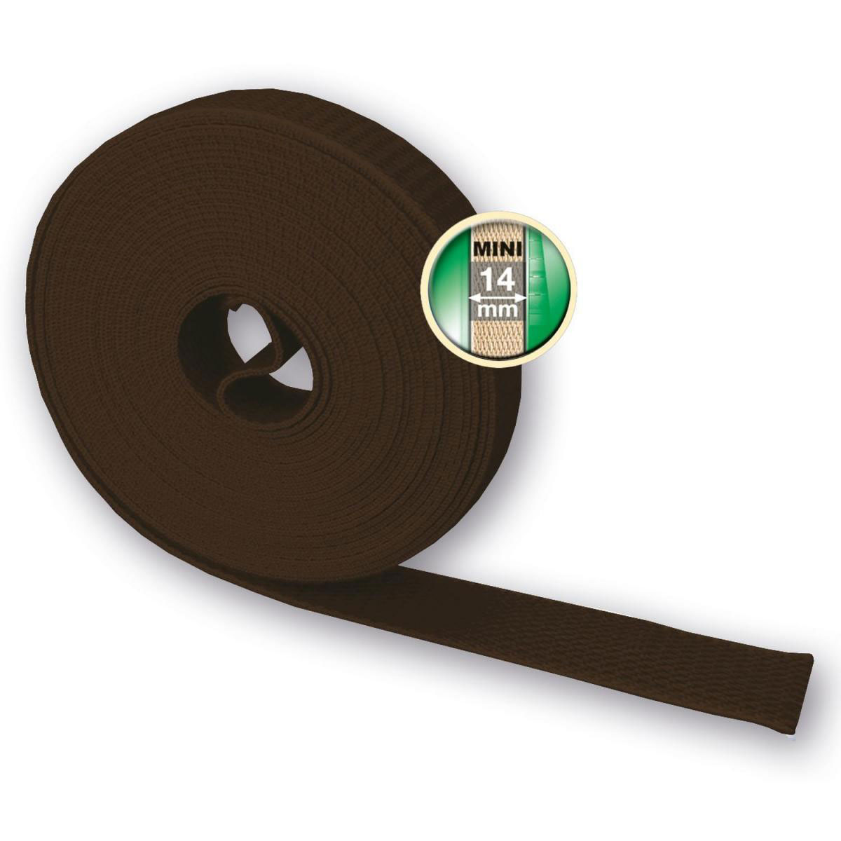 Schellenberg Gurtband Mini 14 mm / 6 m braun