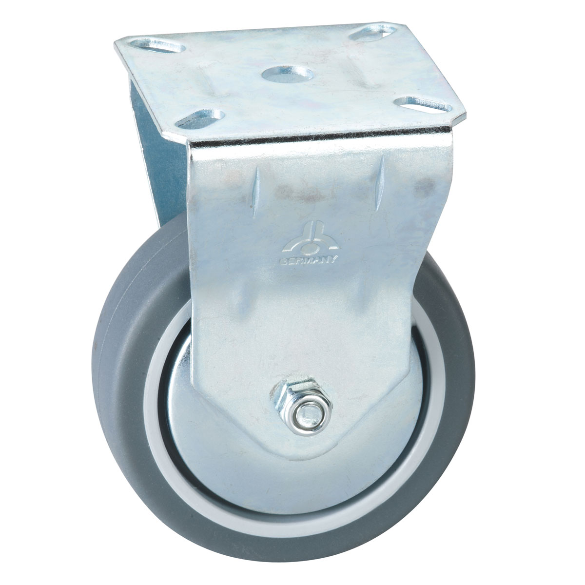 Dörner + Helmer Bockrolle mit Gummireifen 75 x 25 mm verzinkt