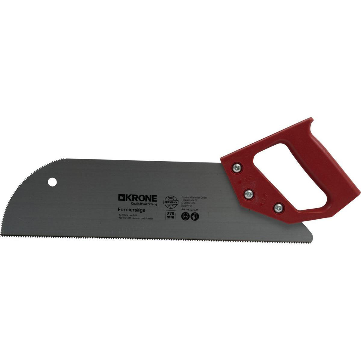 Krone Furniersäge mit Normalgriff 37,5 cm Krone Furniersäge mit Normalgriff 37,5 cm