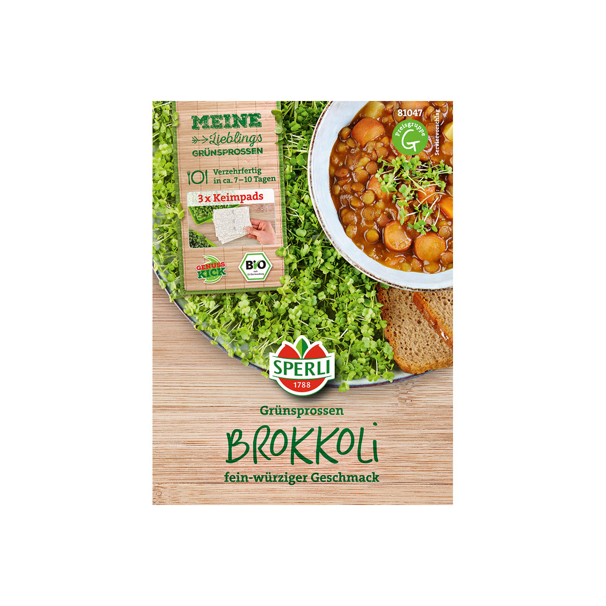 Sperli Bio-Brokkoli Nachfüllpads für Grünsprossen-Anzuchtset
