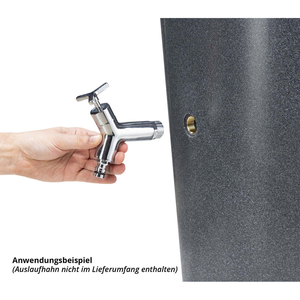 Garantia  Regentonne Stone 2in1 210 Liter lava inkl. Pflanzschale Bild 8