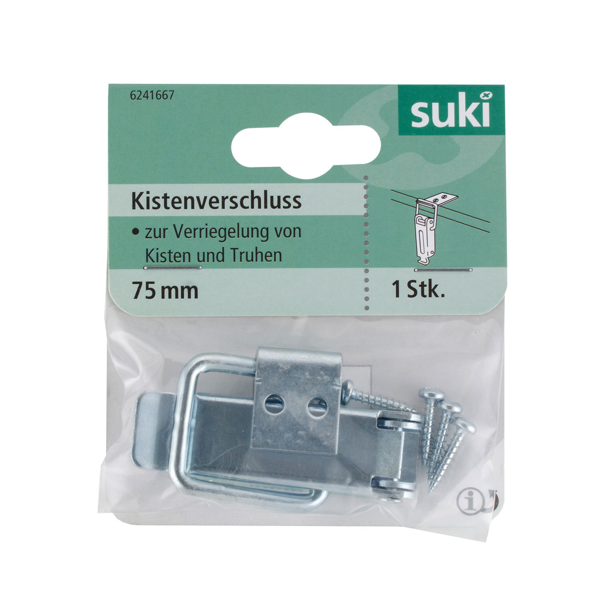 Suki Kistenverschluss 75 mm verzinkt Bild 1