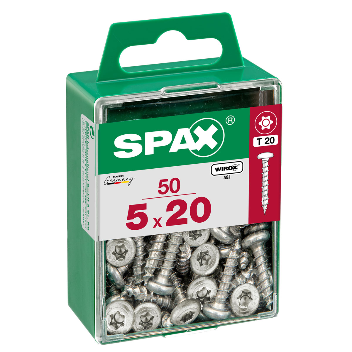 Spax Universalschraube WIROX Rundkopf 5 x 20 mm Torx 50 Stück Spax Universalschraube WIROX Rundkopf 5 x 20 mm Torx 50 Stück