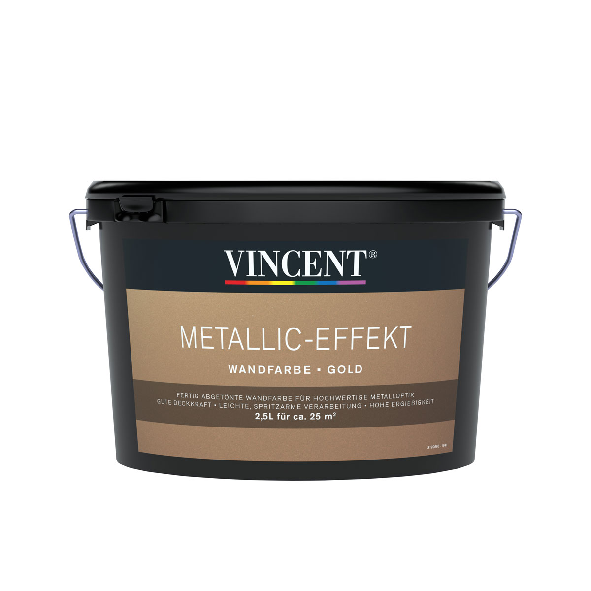 Vincent Metallic-Effekt Wandfarbe gold 2,5 L
