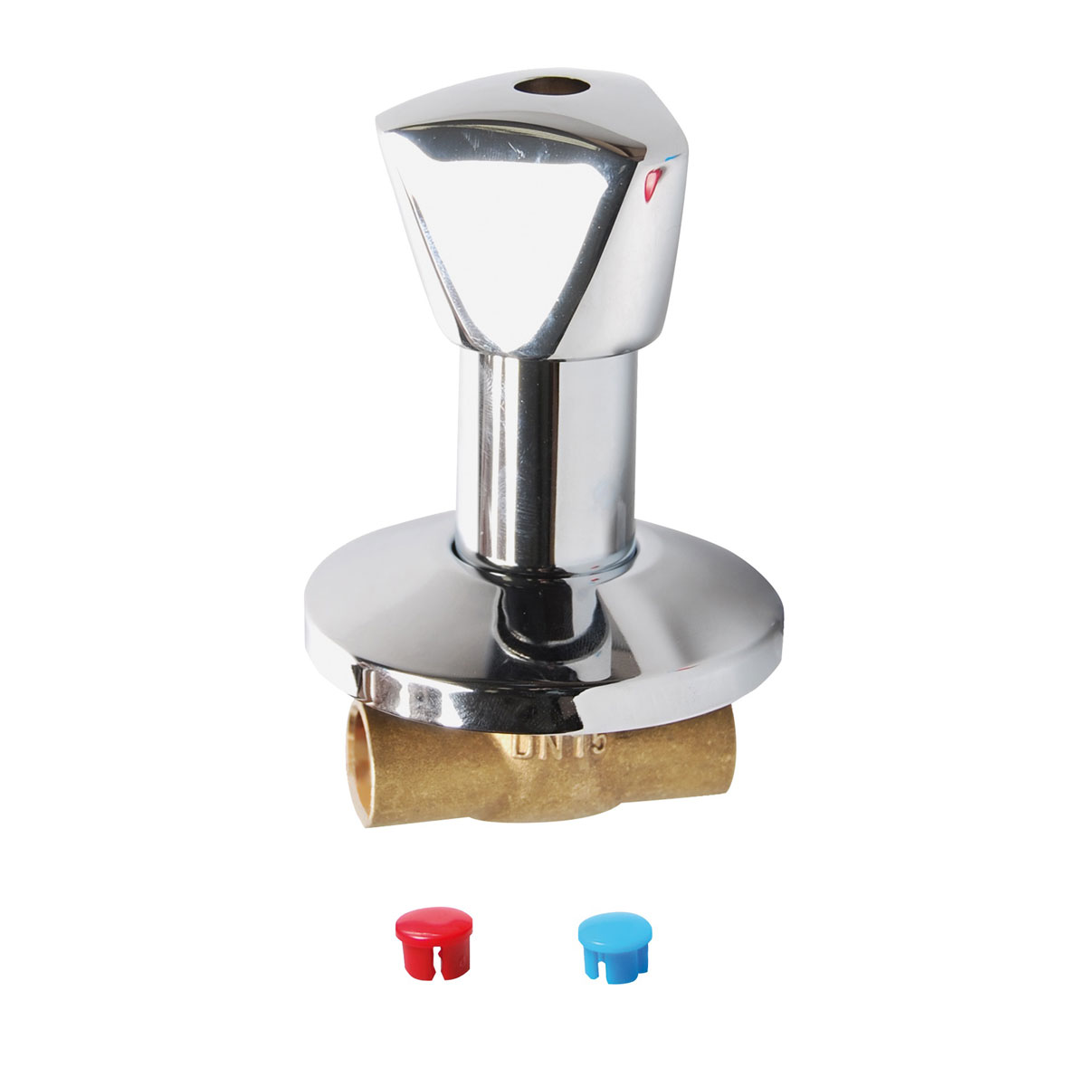 Kirchhoff UP-Ventil Chrom 15 mm mit Rosette