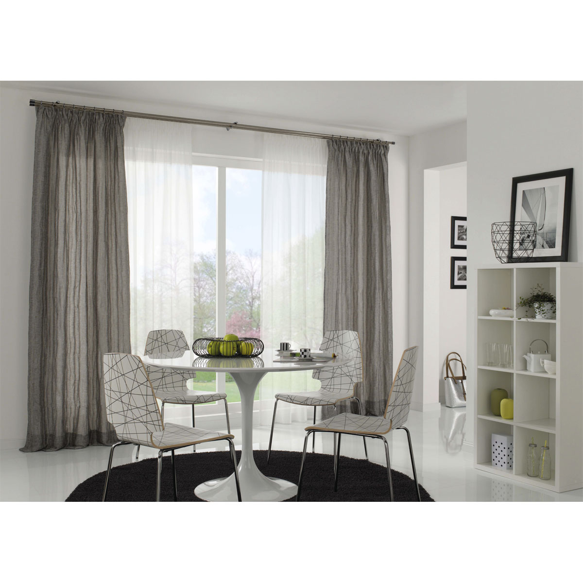 Gardinia  Gardinenstange Chicago mit Innenlauf Durchmesser 16 mm 120 cm titan Bild 8