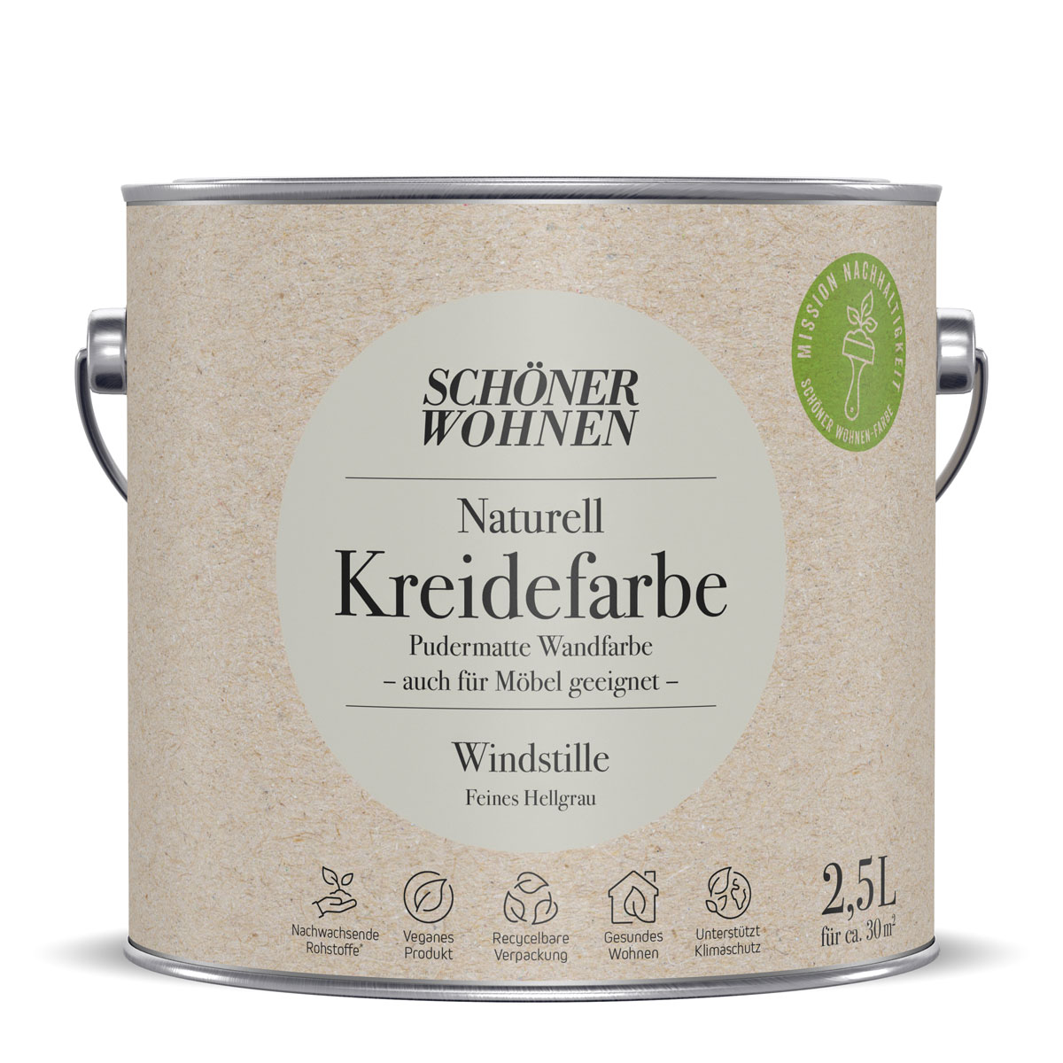 Schöner Wohnen Farbe  Naturell Kreidefarbe 2,5 L Wildstille