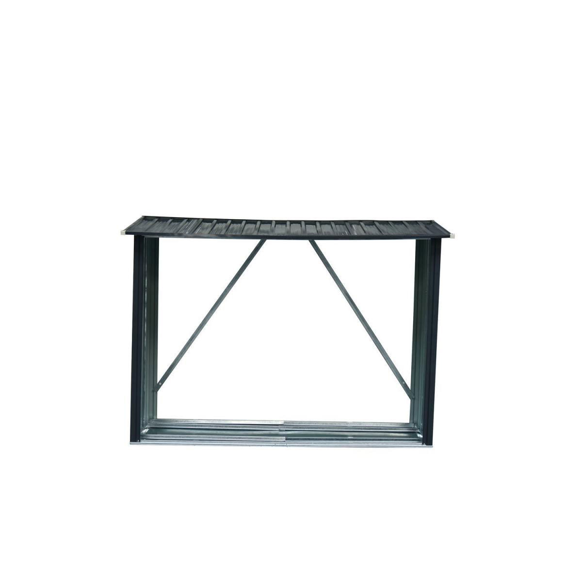 Durabil Metall-Kaminholzregal 217 x 155 x 89 cm grau Bild 2