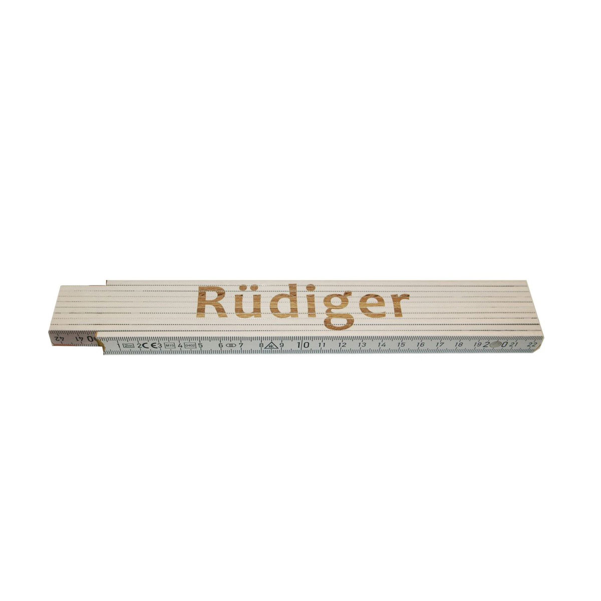 Meterstab „Rüdiger“, 2m, weiß