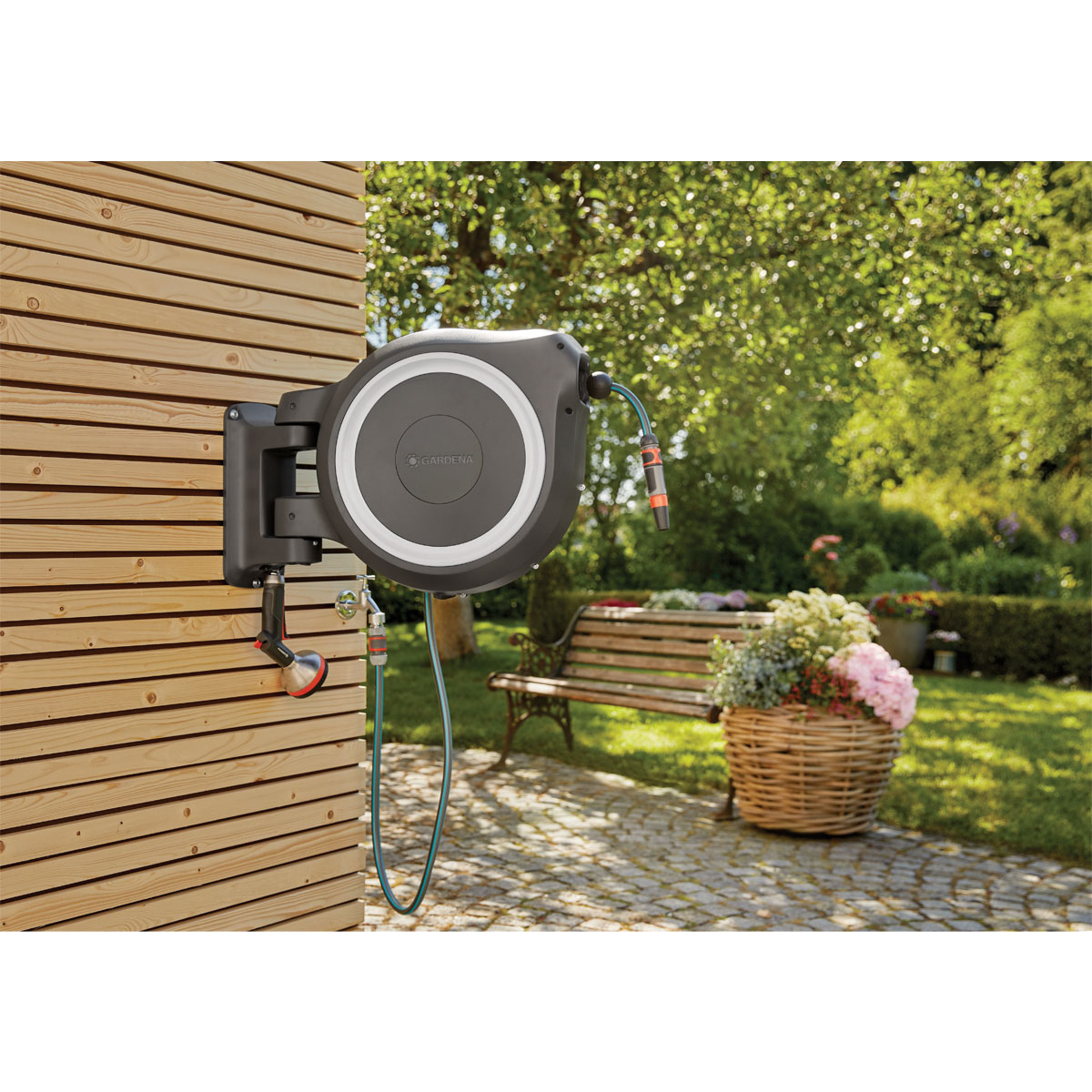 Gardena  Wandschlauchbox RollUp M/L schwarz 25 m Bild 4