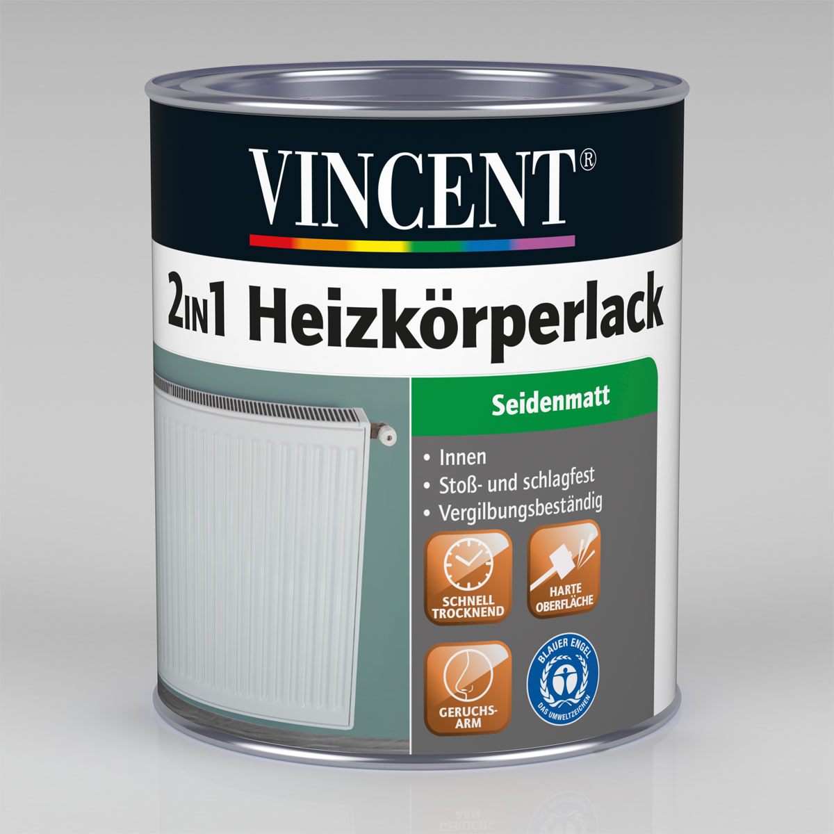 Vincent 2in1 Heizkörperlack seidenmatt 375 ml