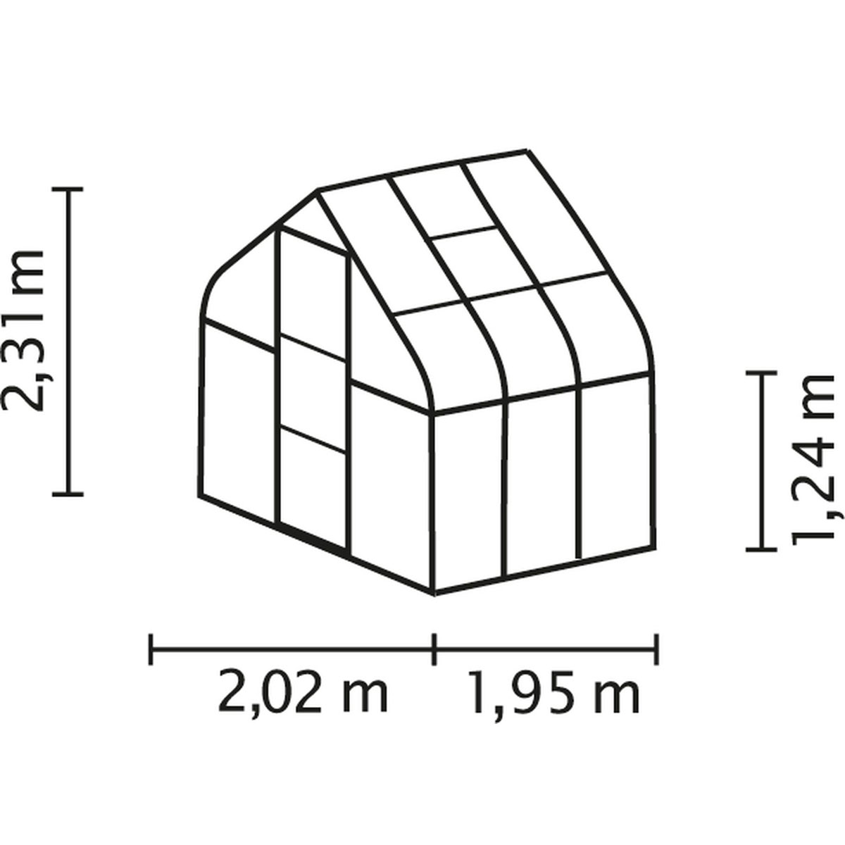 Vitavia Gewächshaus Orion 3800 3,8m² silber Bild 2