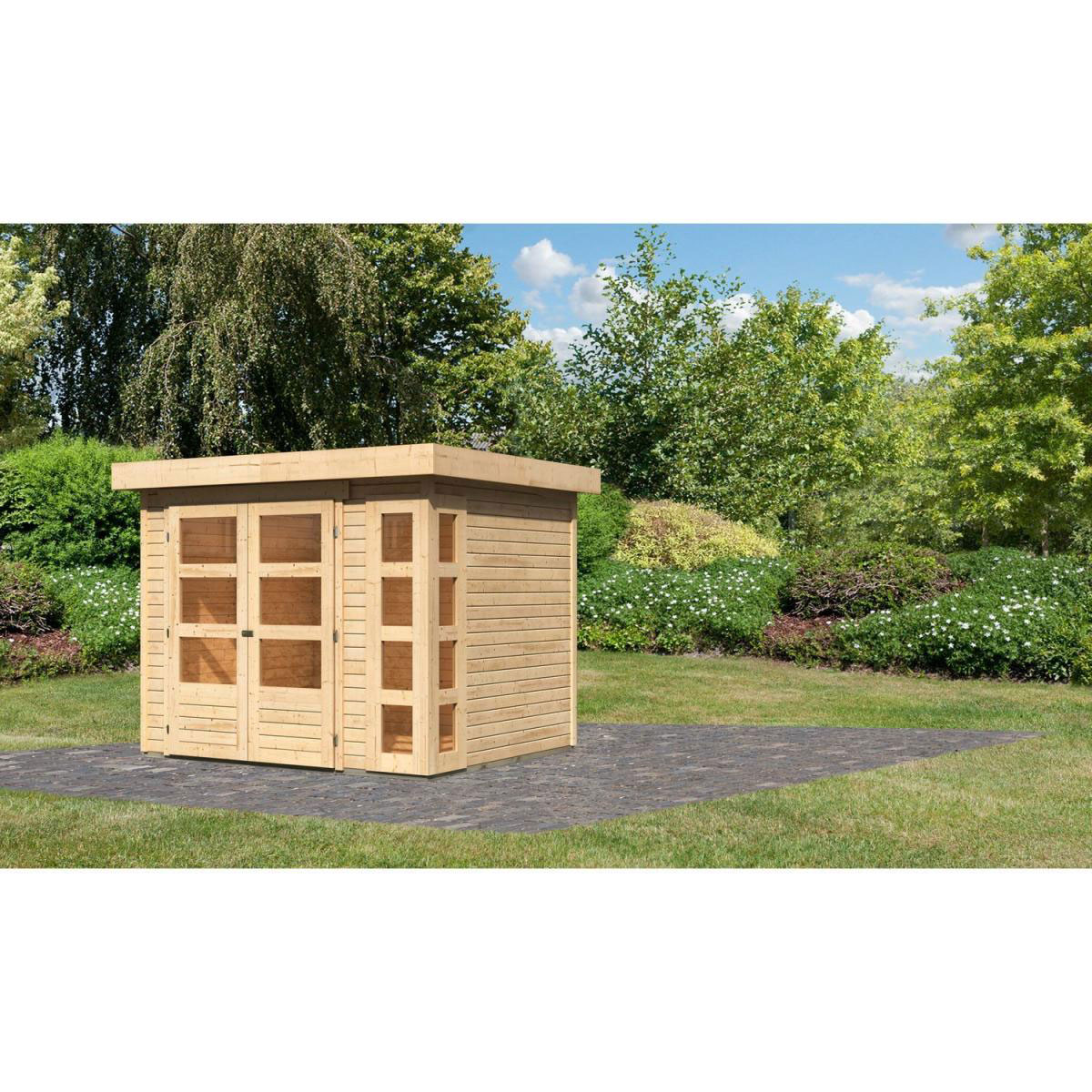 Karibu Gartenhaus Kerko 3 naturbelassen Bild 1