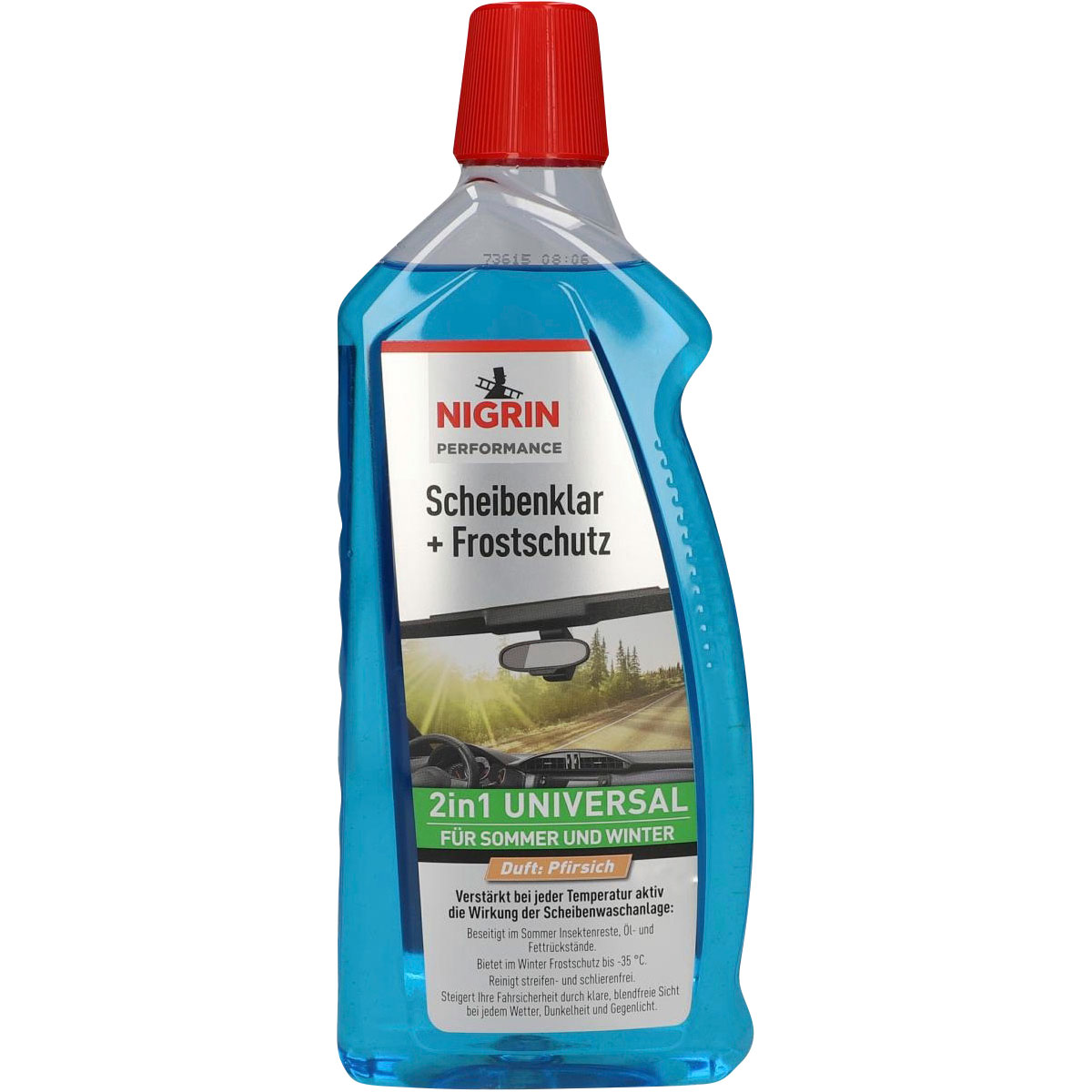 Nigrin  Scheibenreiniger Scheibenklar und Frostschutz -35°C Pfirsich 1 L