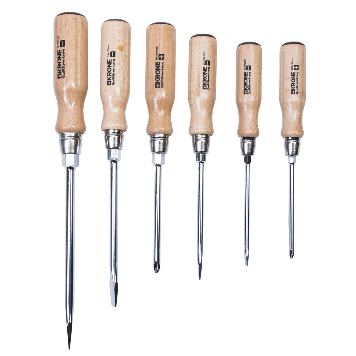 Krone Schraubendreher-Satz Holz 6-teilig