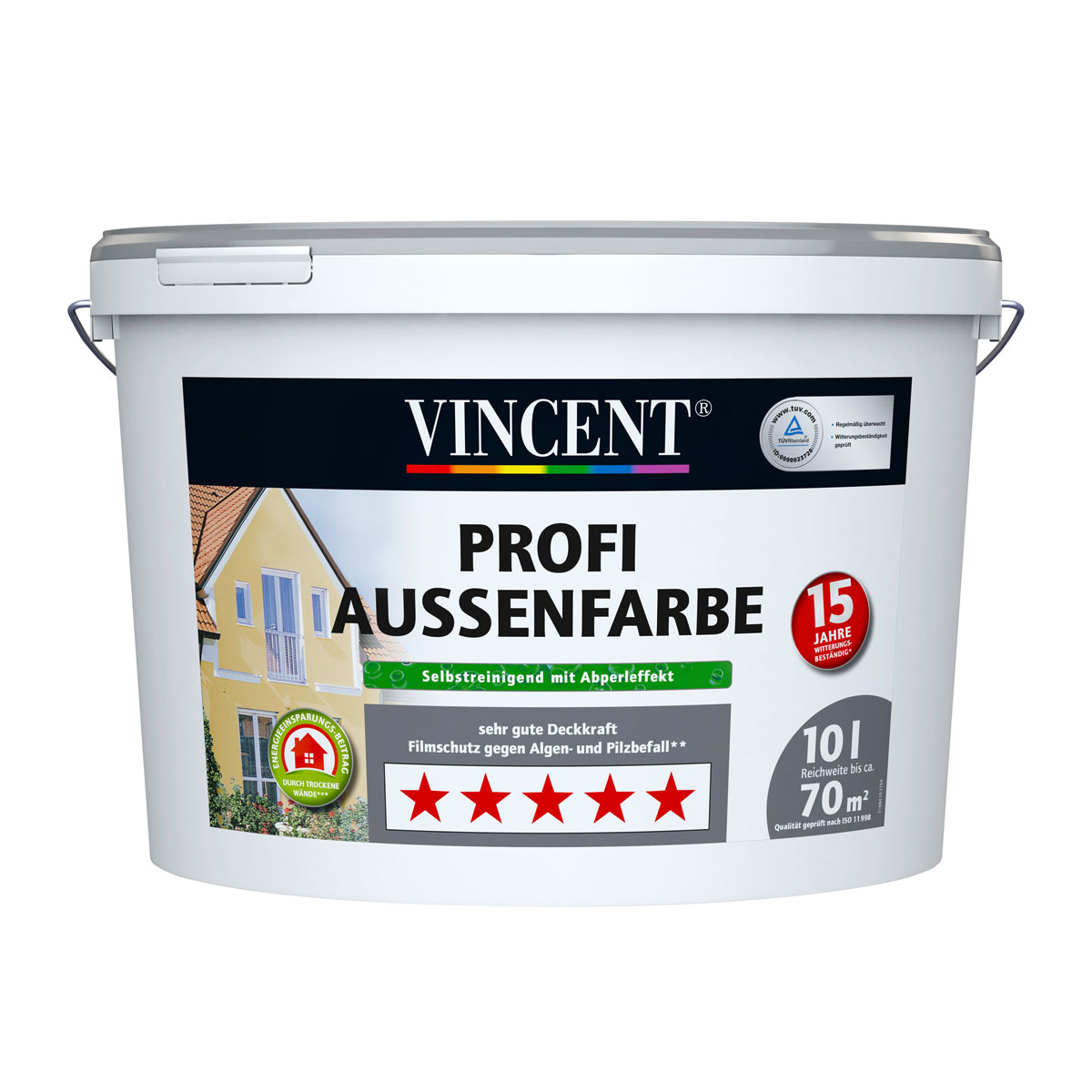 Vincent Profi Außenfarbe 10 L Vincent Profi Außenfarbe 10 L