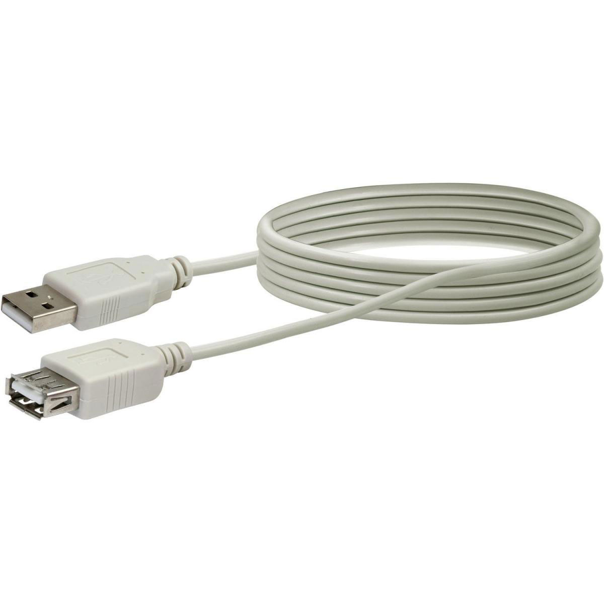 Schwaiger USB 2.0 Typ A Anschlusskabel 2 m weiß Bild 1
