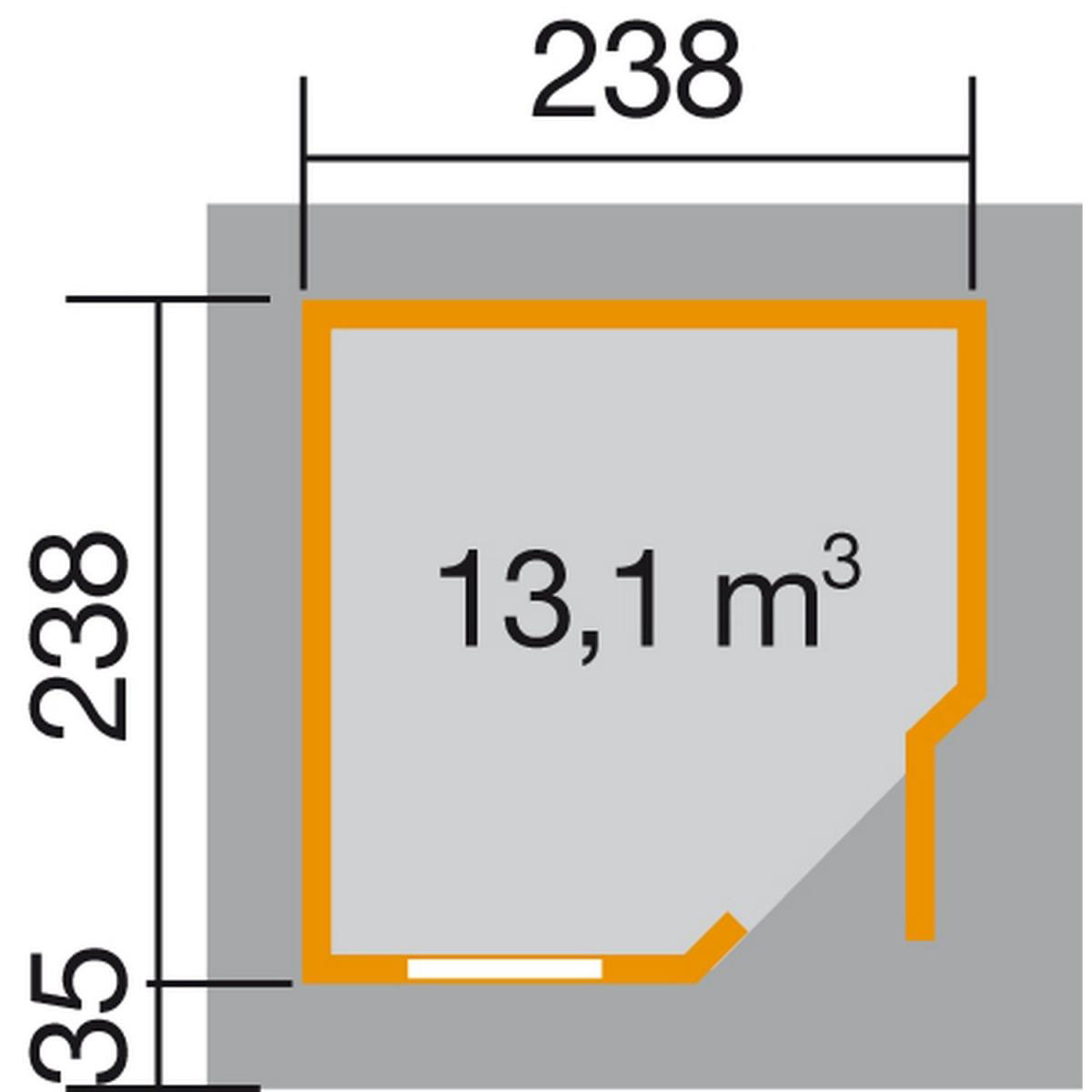 Weka Designhaus 213 5-Eck 278 x 278 x 237 cm schwarz Bild 2