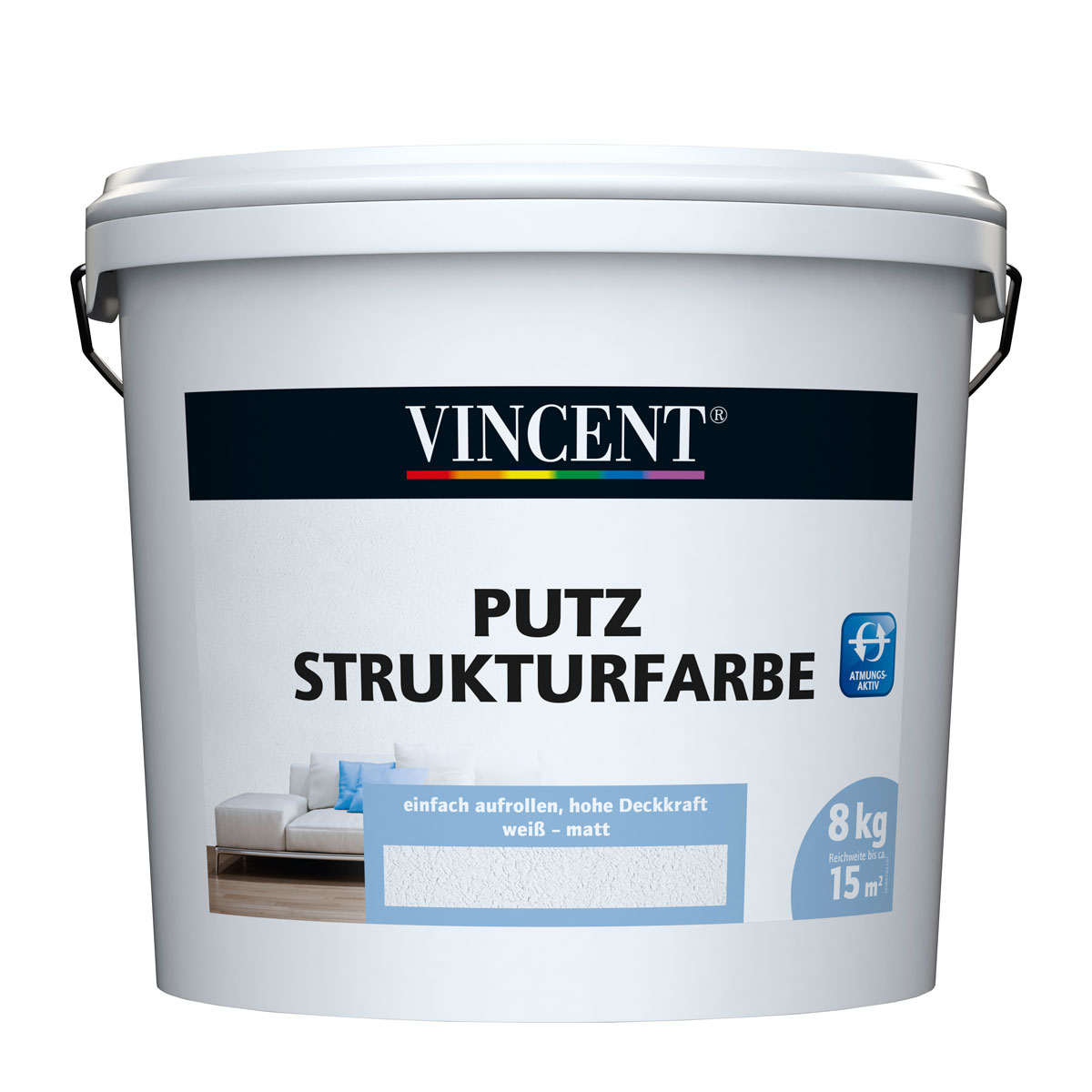 Vincent  Wandfarbe Putz Strukturfarbe MIX IT! 5 l