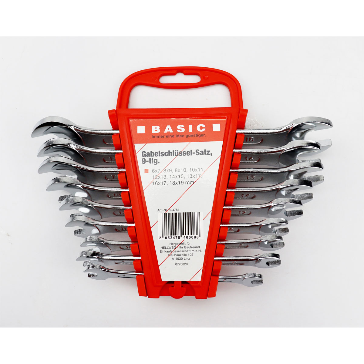 Basic Gabelschlüssel-Satz 9 teilig Bild 3