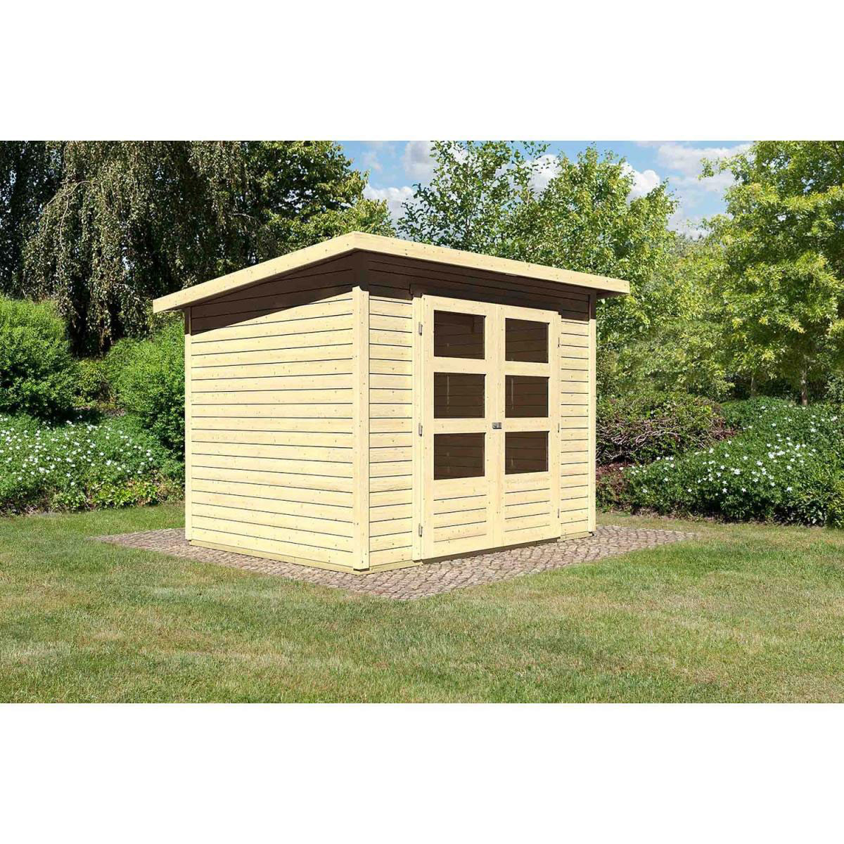 Karibu Gartenhaus Stockach 3 naturbelassen Bild 1