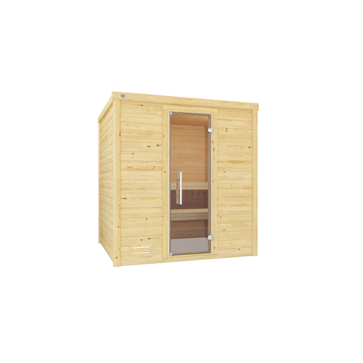 Weka  Premium Massivholz-Sauna Bergen Größe 2 Sparset 7,5 kW Bio S