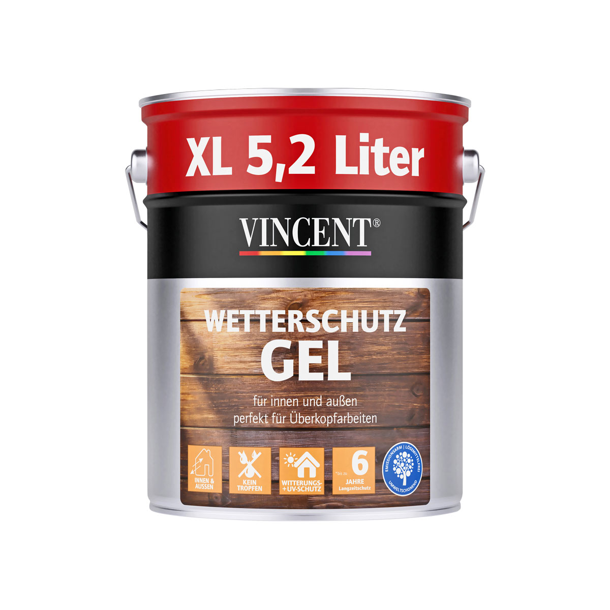 Vincent Wetterschutz Gel Teak 5,2 L