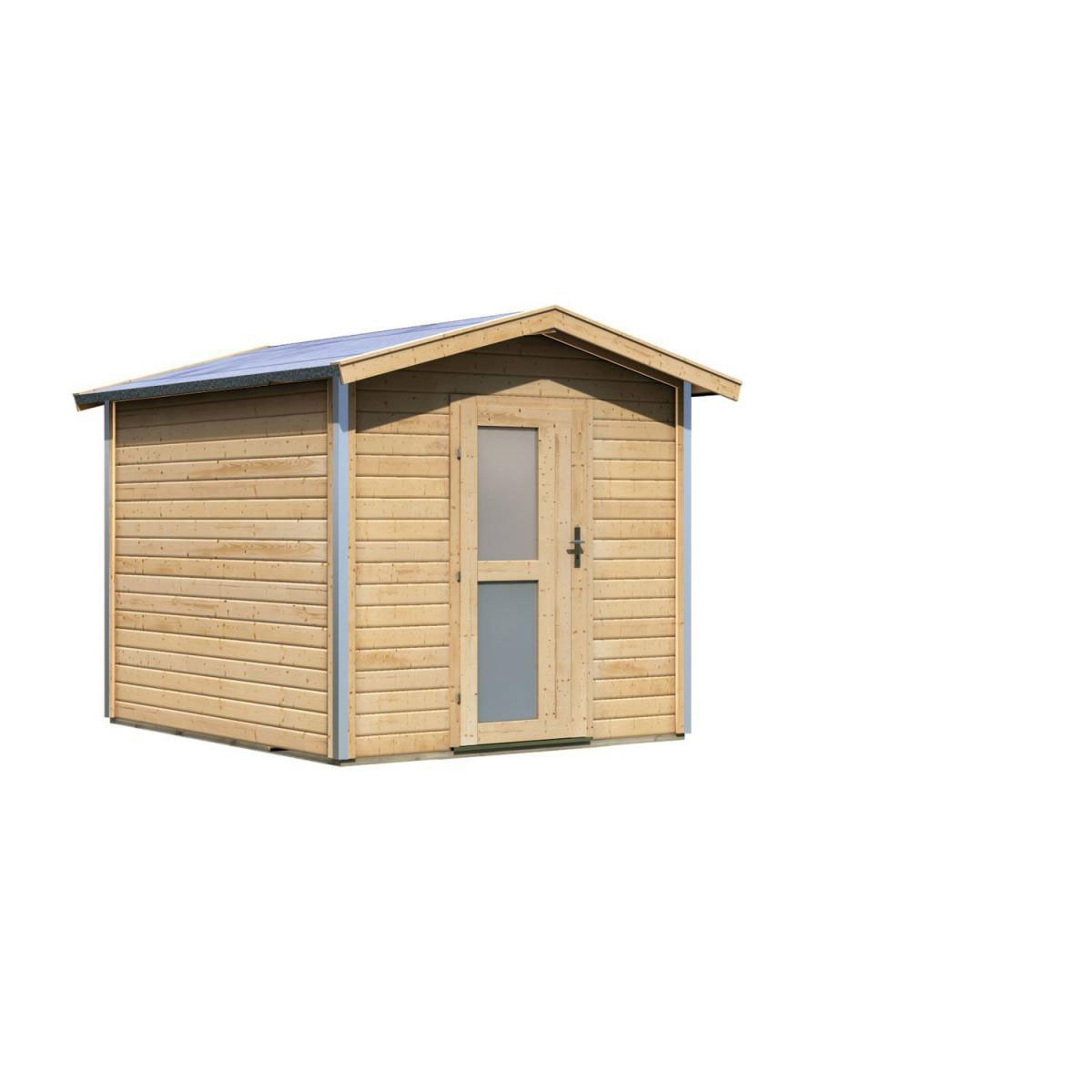 Karibu Saunahaus Bosse 1 38 mm ohne Ofen Milchglastür