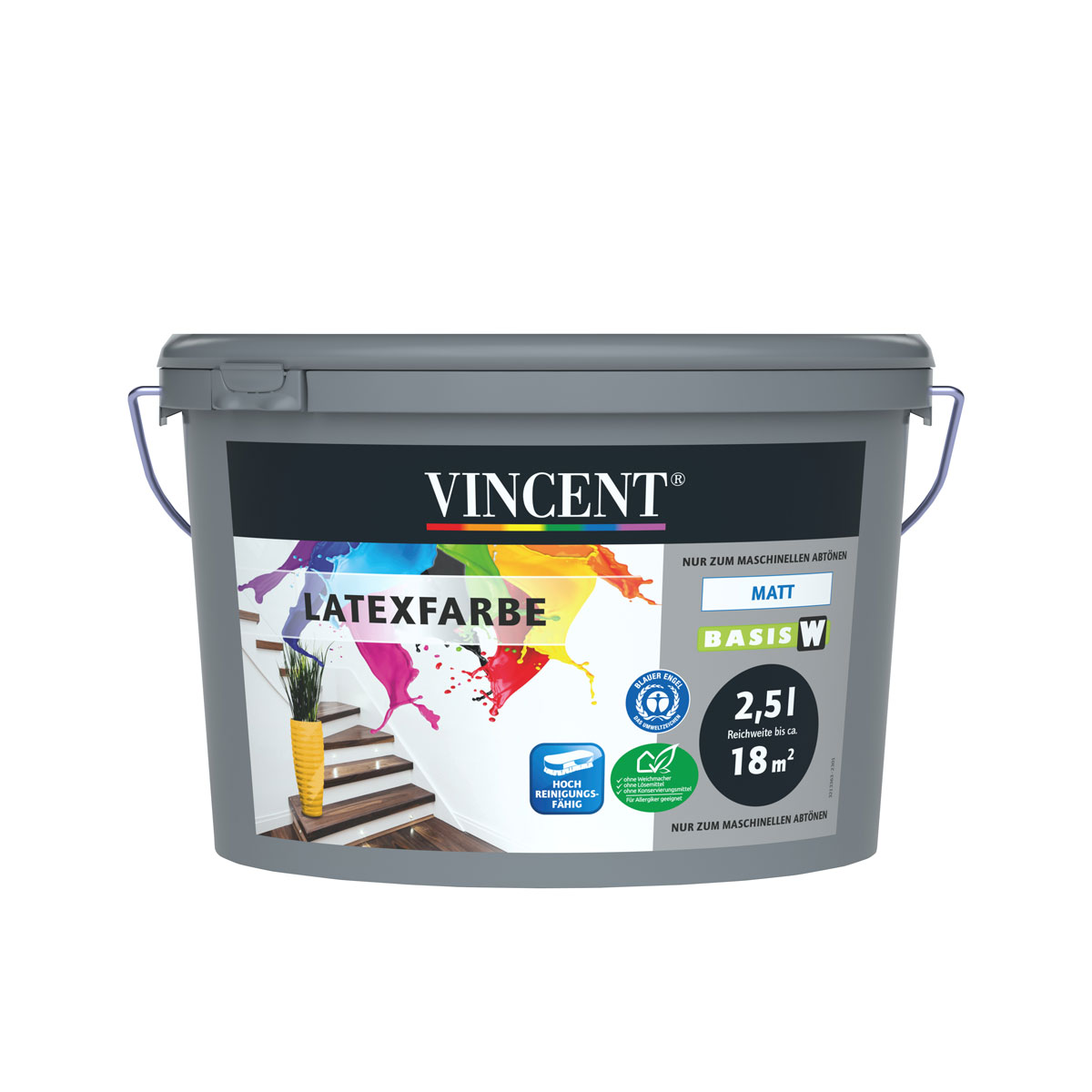 Vincent  Wandfarbe Latexfarbe Mix It matt  2,5 L