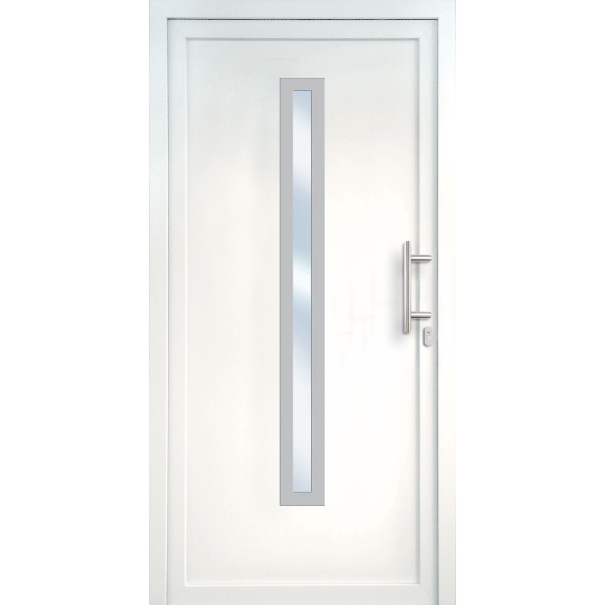 Kunststoff-Haustür Signum PVC Mod 70 weiß 100 x 210 cm rechts
