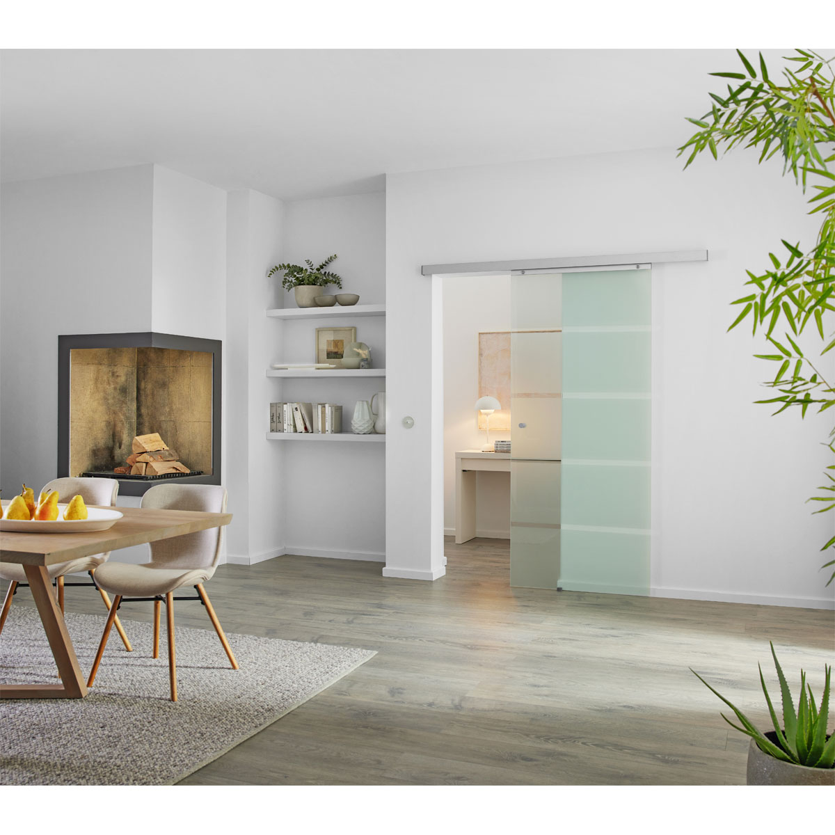 Durabil  Ganzglas-Schiebetür Alu Closed 88 x 203,5 cm Bild 2