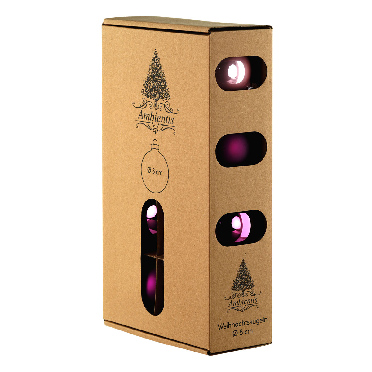 Ambientis Glaskugeln 8 cm lila Mix Bild 2