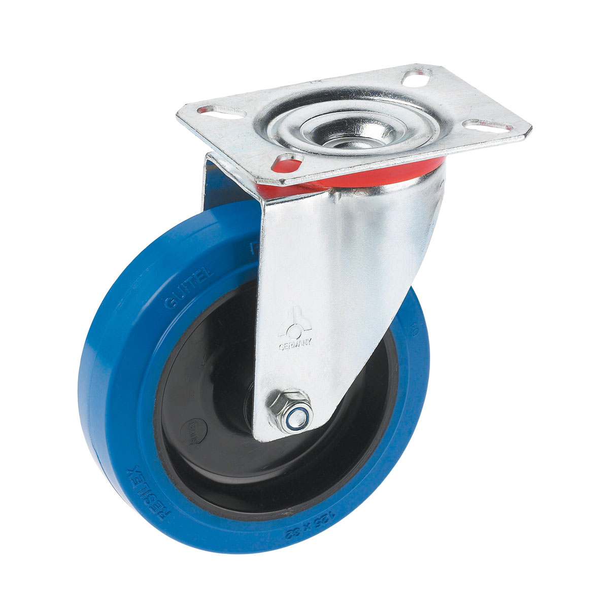 Dörner + Helmer Transportgeräte-Lenkrolle mit Vollgummi-Lauffläche 100 x 36 mm