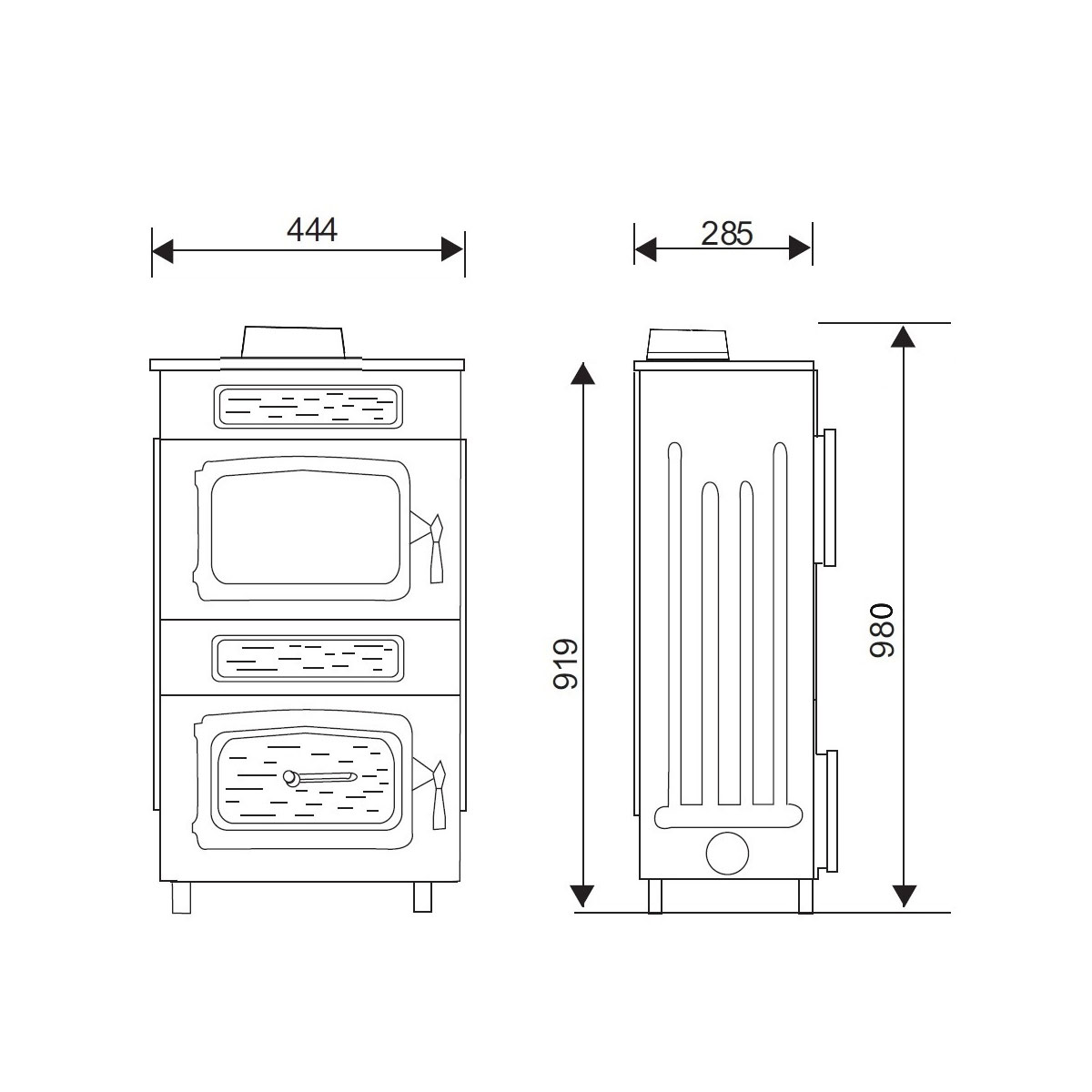 Werkstattofen WO 109-8 F OA mit Fenster/Obenanschluss 8 KW Bild 2