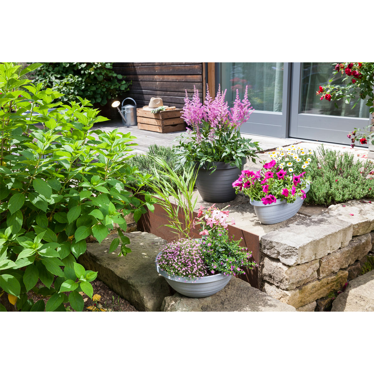 Scheurich Blumentopf Country Star 35 270 35 cm Metallic grau Bild 2