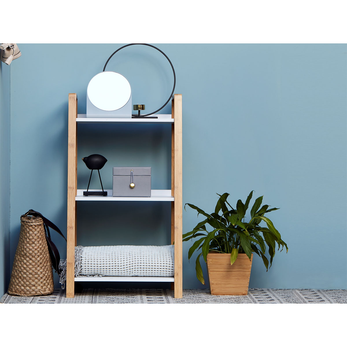 Wenko  Regal Finja aus Bambus mit 3 Etagen 43 x 76 x 36 cm Bild 9