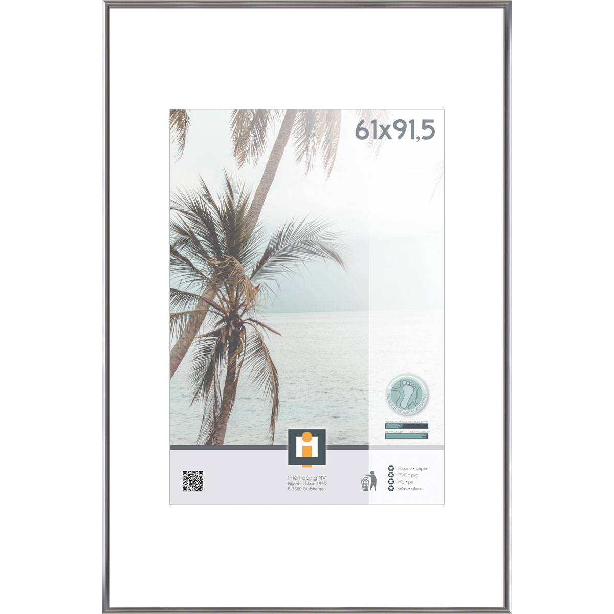 Bilderrahmen Kyoto 61x91,5 cm silber