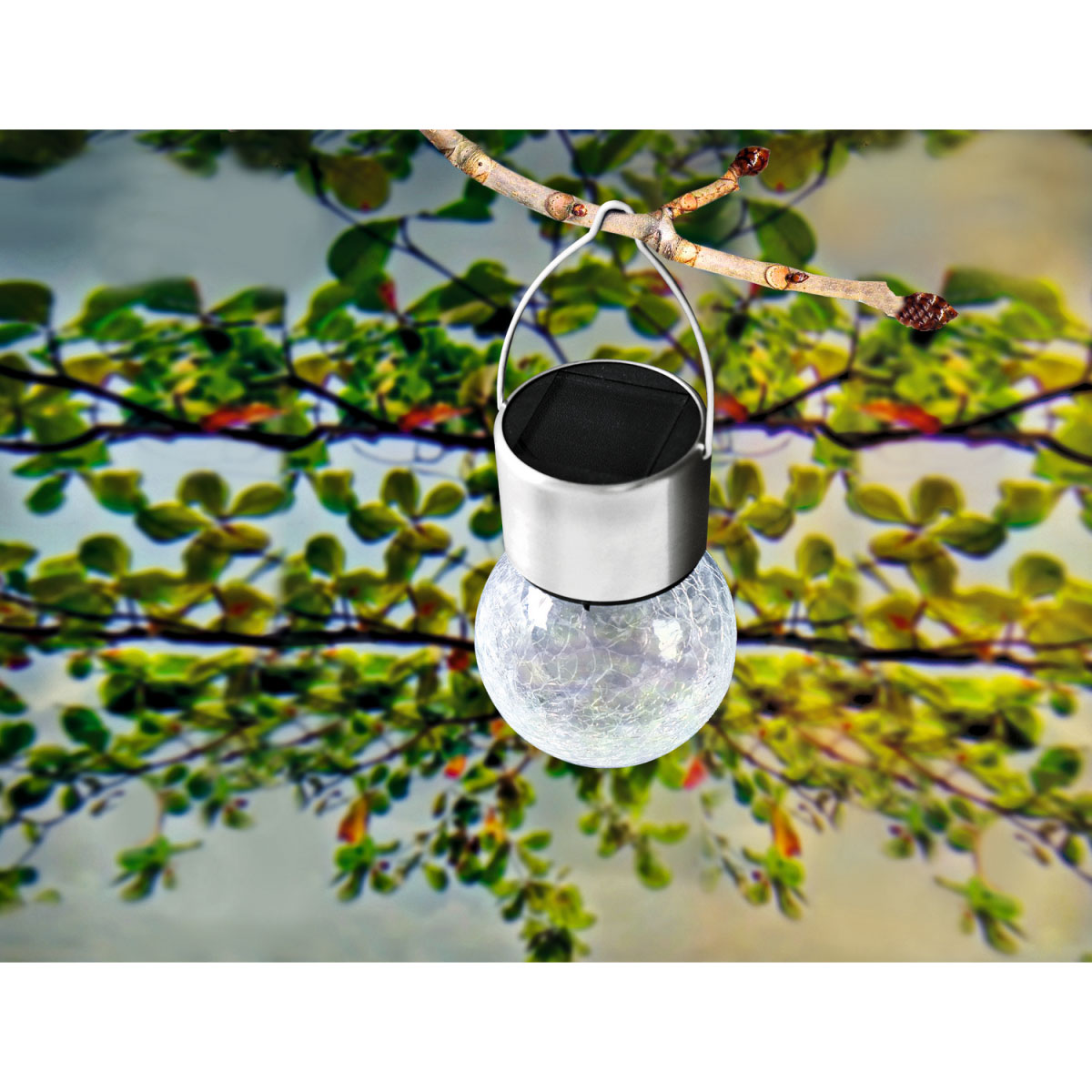 Flector Garten LED-Solar-Pendelleuchte mit Aufhängung warmweiß Bild 4