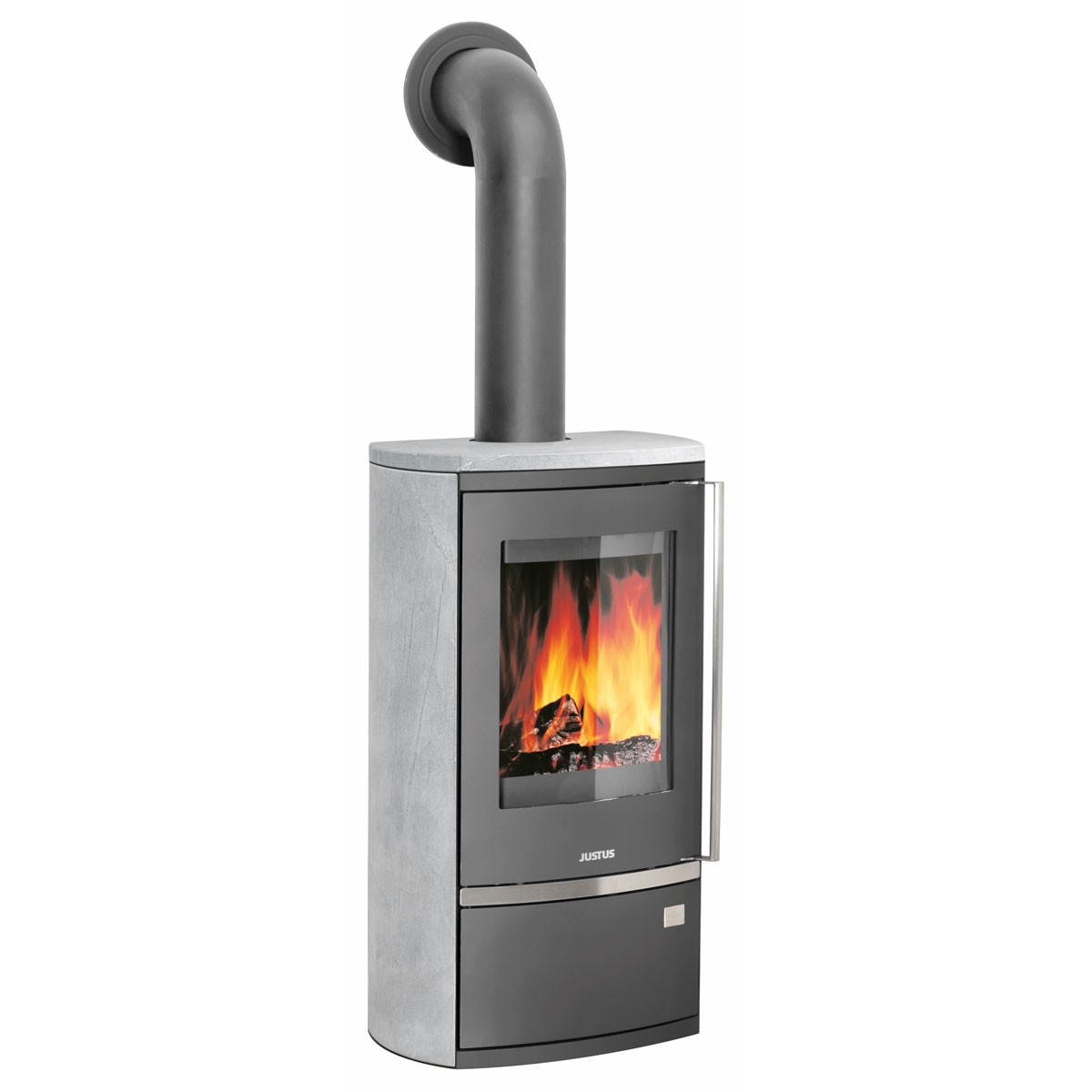 Kaminofen Reno R II Speckstein Grund-grät Gussgrau Bild 1