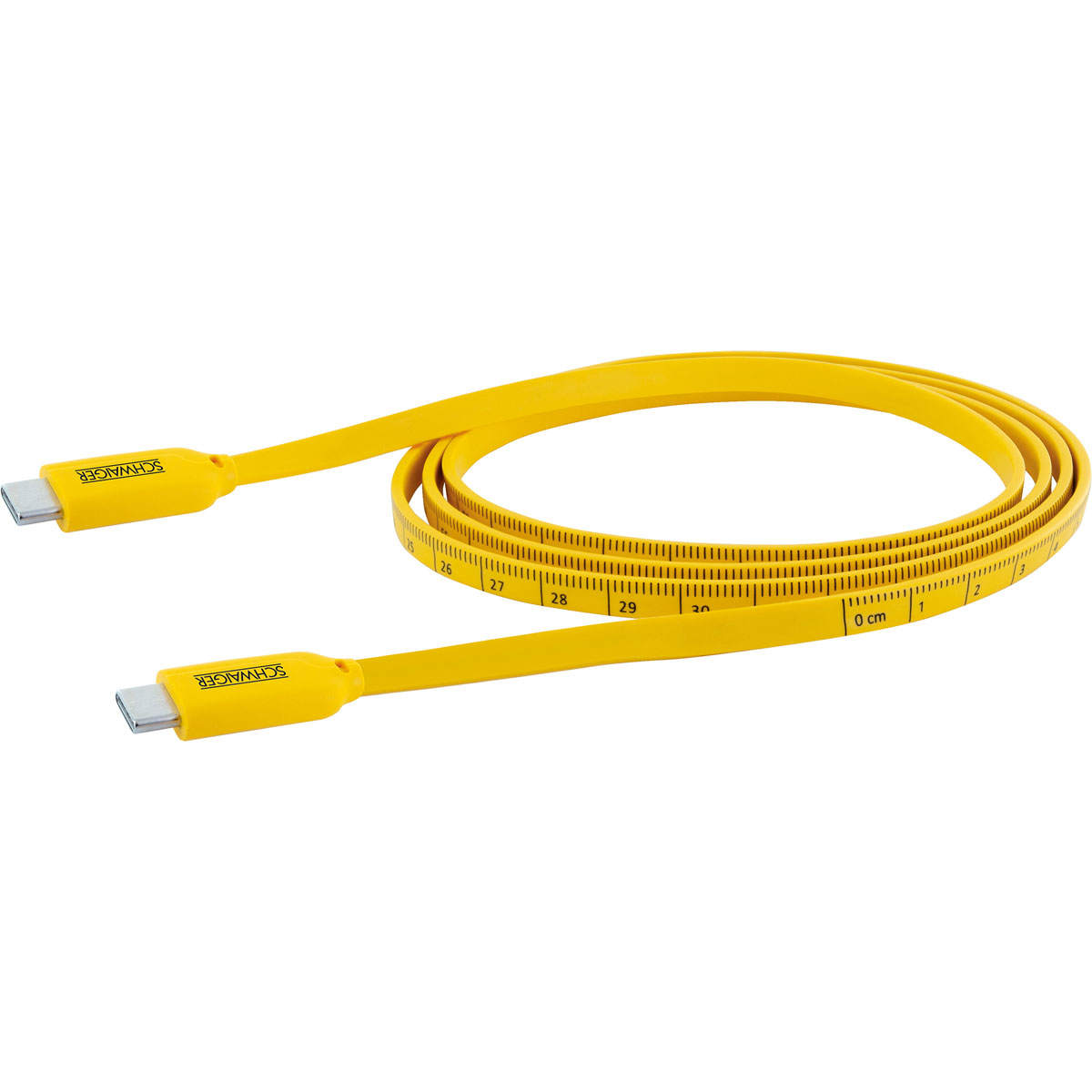Schwaiger  Sync und Ladekabel Typ C mit Maßband 1,2 m Bild 3