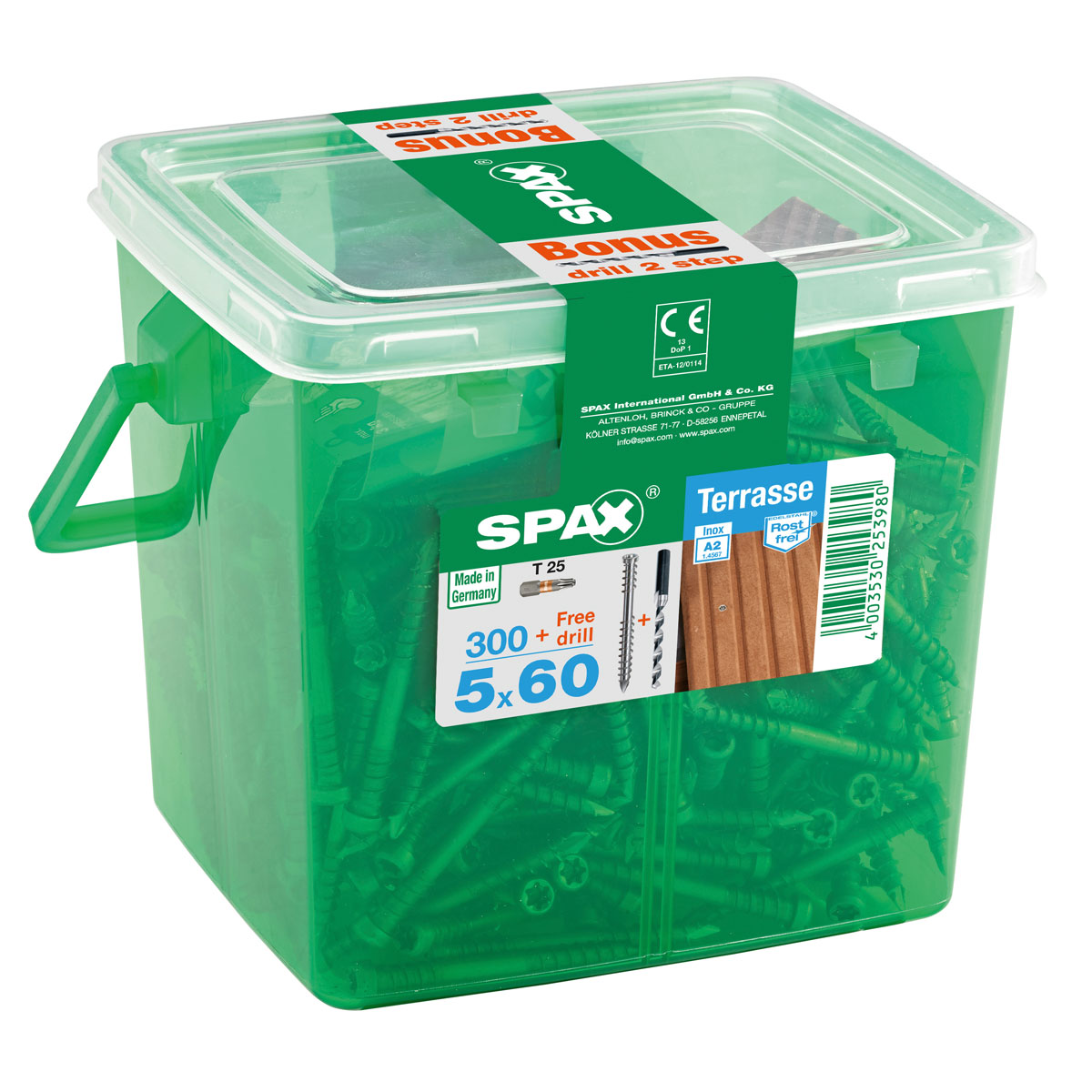 Spax Terrassenschraube-Set Zylinderkopf 5 x 60 mm Spax Terrassenschraube-Set Zylinderkopf 5 x 60 mm