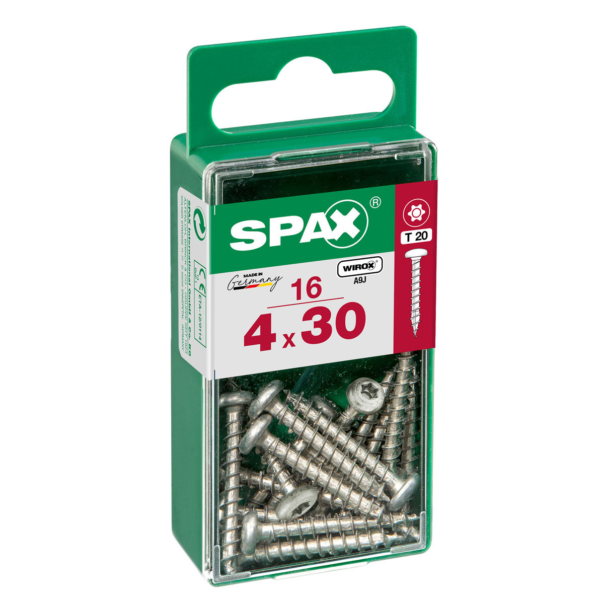 Spax Universalschraube WIROX Rundkopf 4 x 30 mm Torx 16 Stück Spax Universalschraube WIROX Rundkopf 4 x 30 mm Torx 16 Stück
