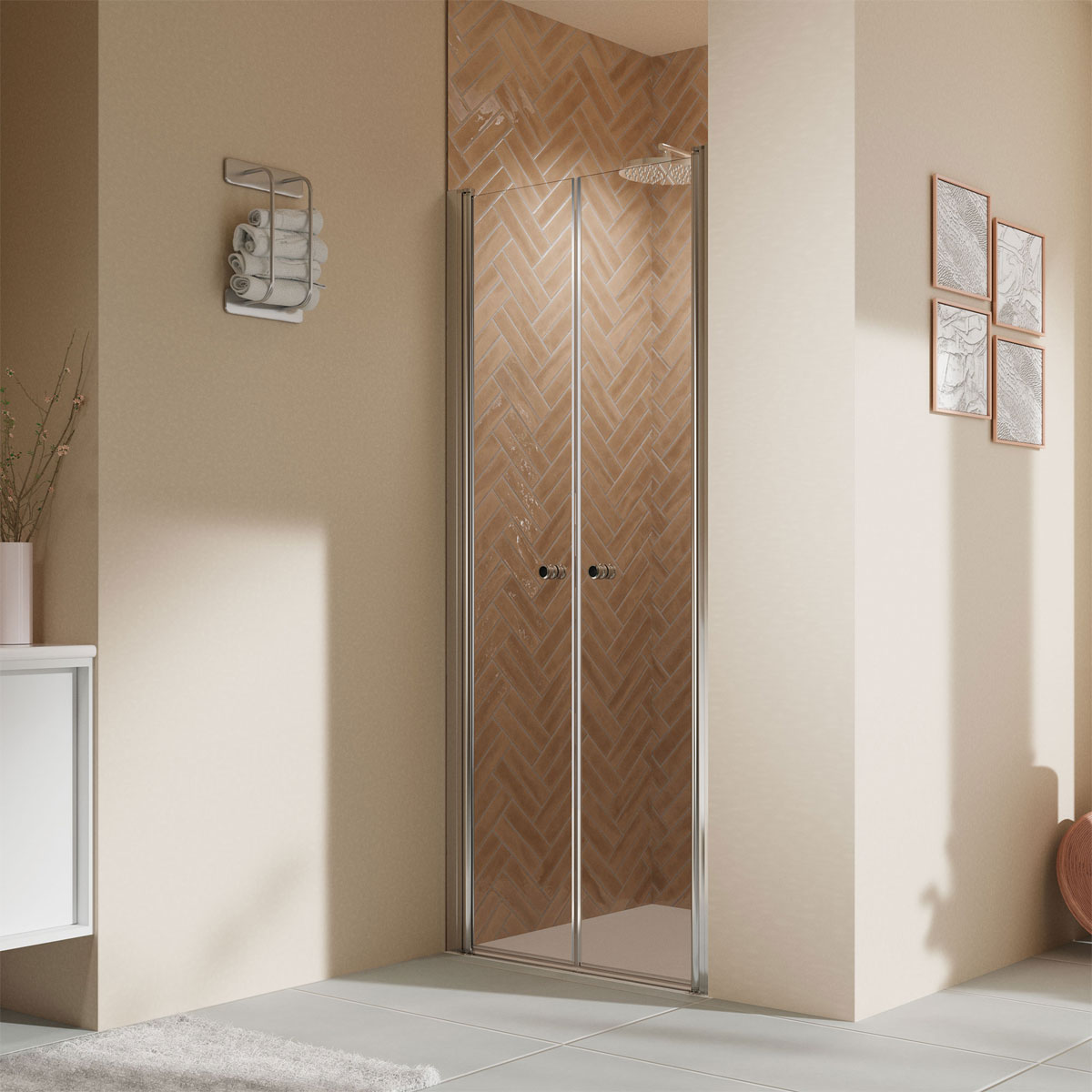 Breuer  QUICK72 Elana 2.0 Pendeltür Nische Alu silber matt Klarglas 1000 mm