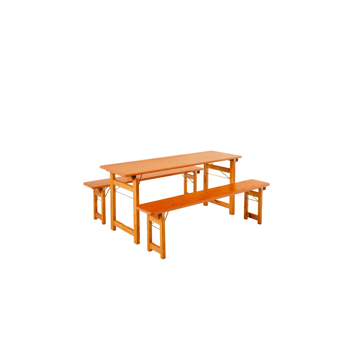 Ruku Holzgarnitur Rustica 180 cm braun
