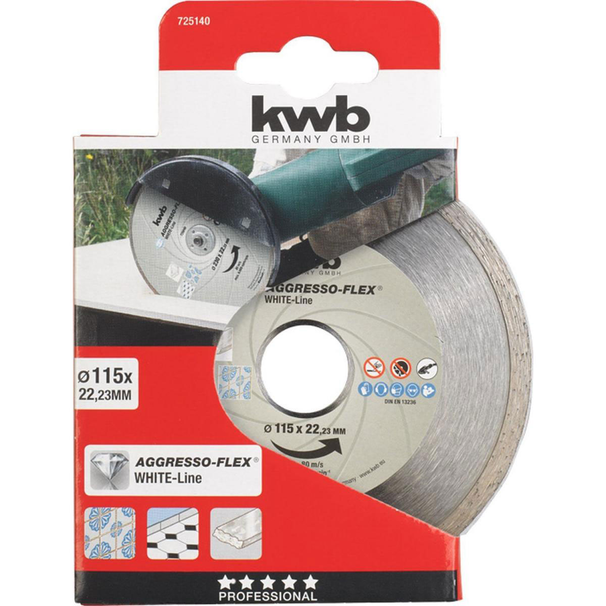 kwb  Trennscheiben Aggreso Flex White Line Diamant Durchmesser 115 mm Bild 2