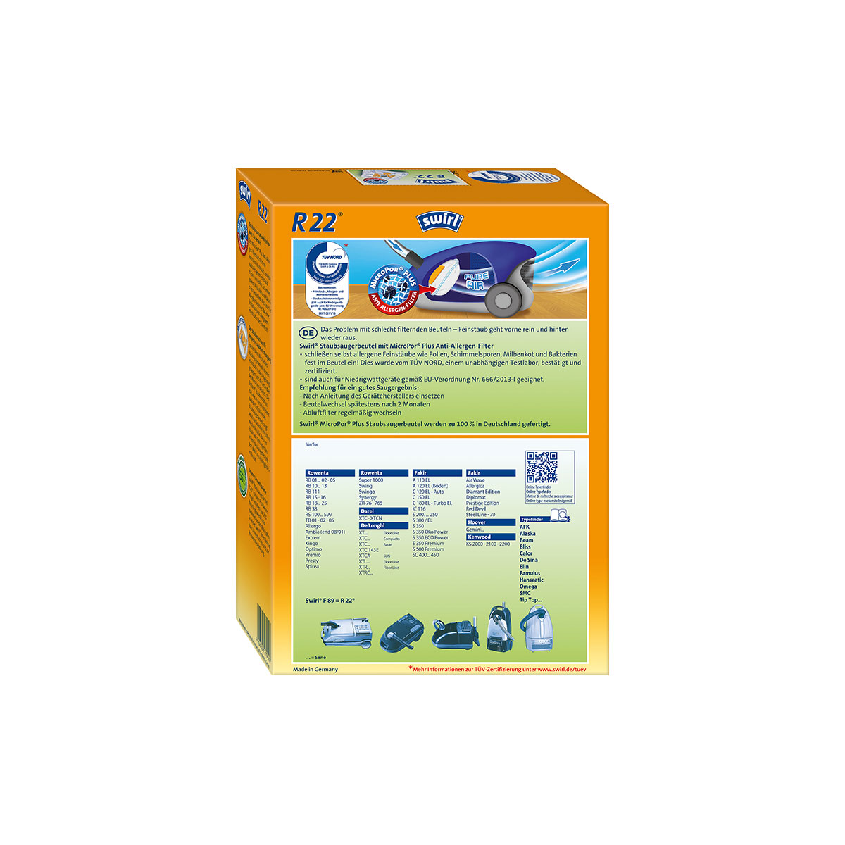 Staubsauger-Beutel R 22 / F 89 EcoPor Bild 2