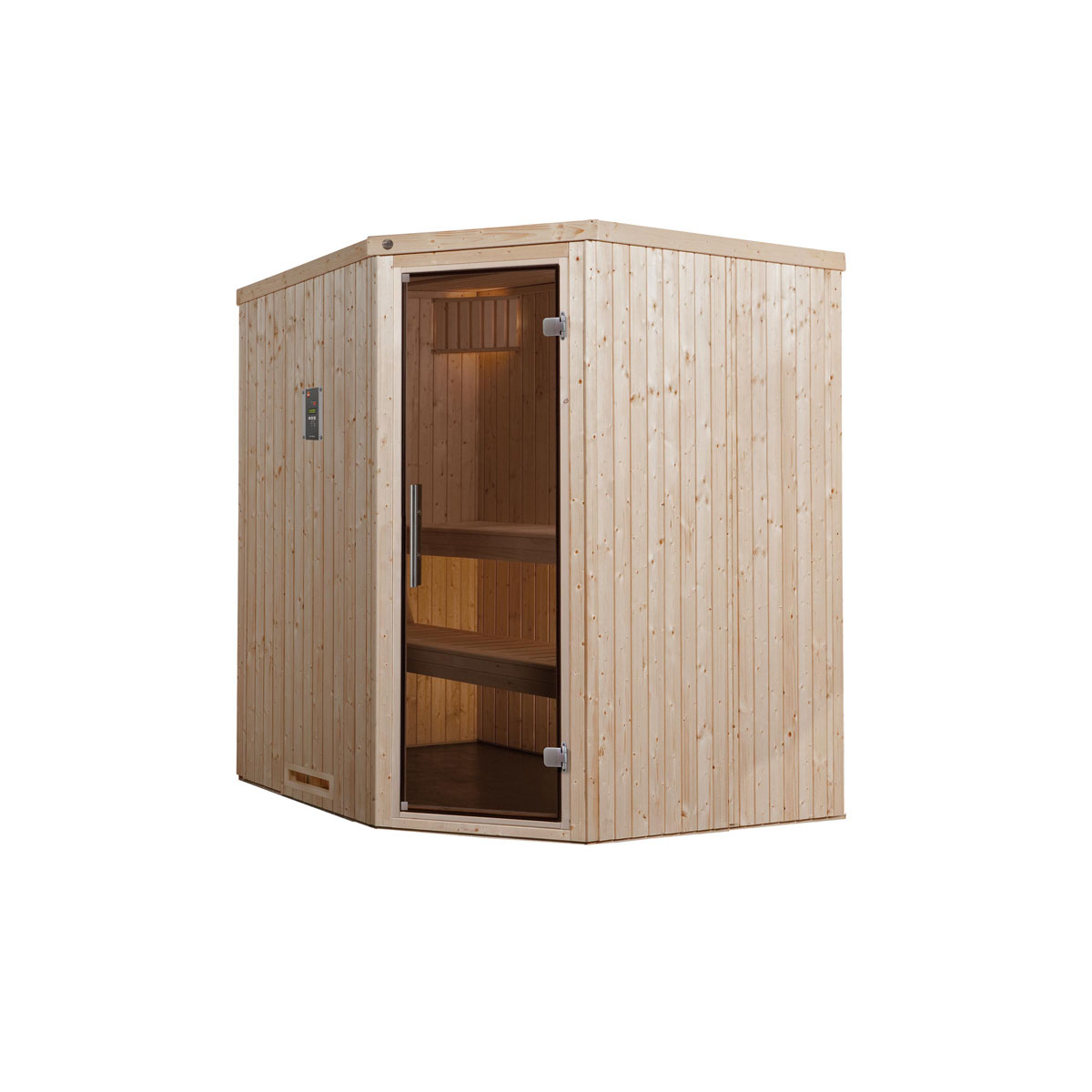 Weka Elementsauna Varberg Größe 1 Sparset 7,5 kW Bio S Glastuer und Fenster