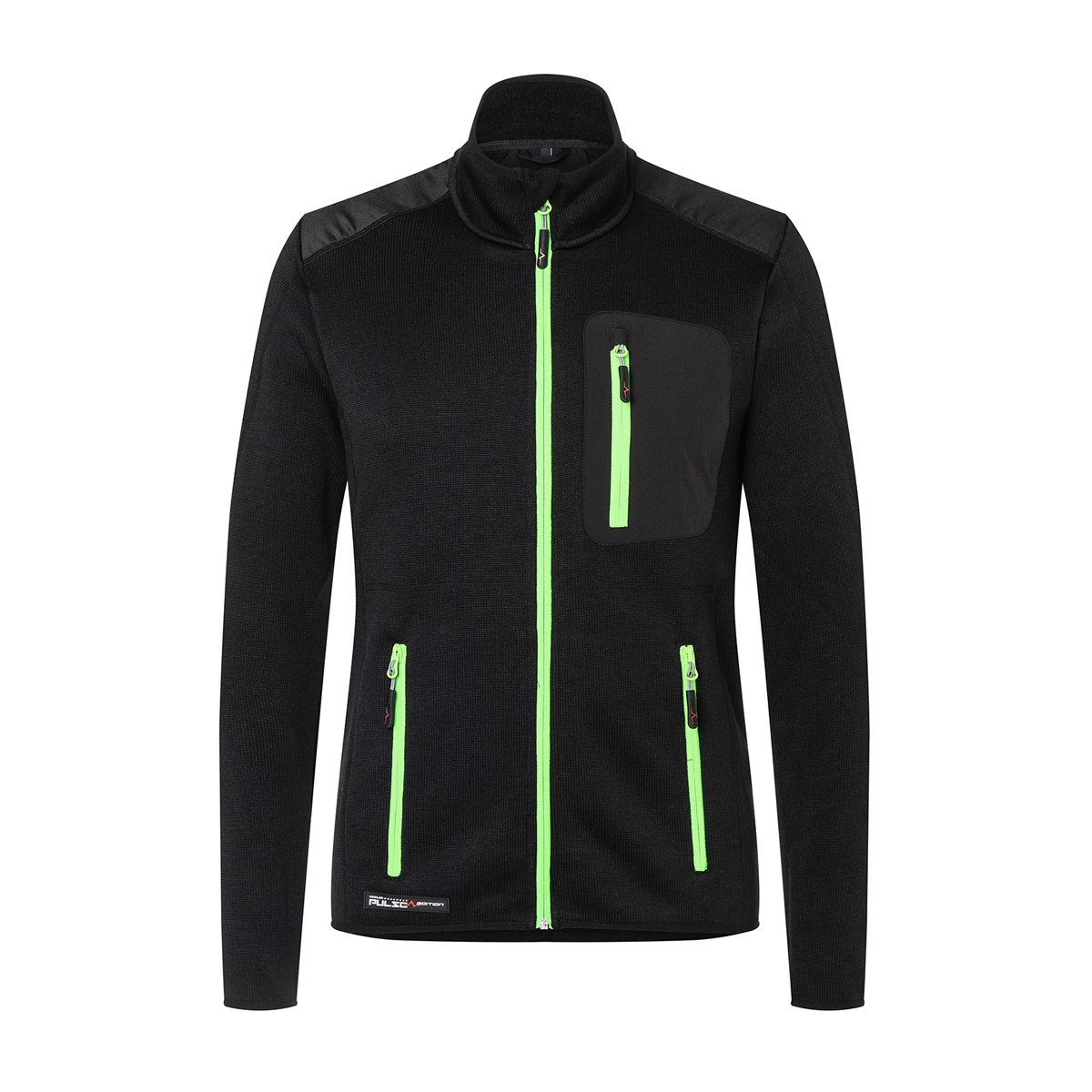 Kübler  Strickjacke PULSE DAILY schwarz/neongrün Größe XXL