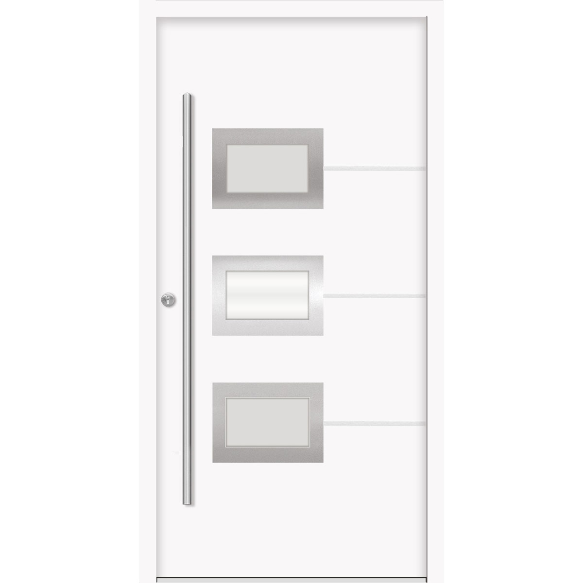 SplenDoor Premium-Haustür Passivedoor Bergen energiesparend weiss 100 x 200 cm links