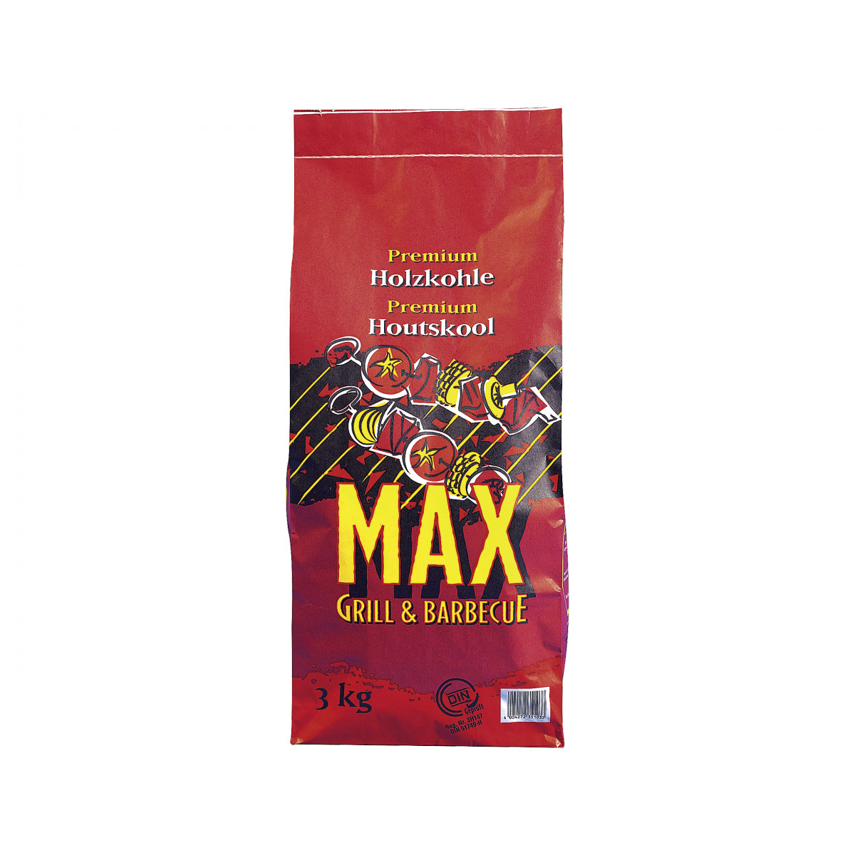 Max Grill und Barbecue Holzkohle 3 kg